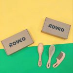 ست شانه و برس چوبی ۳ تیکه رووکو